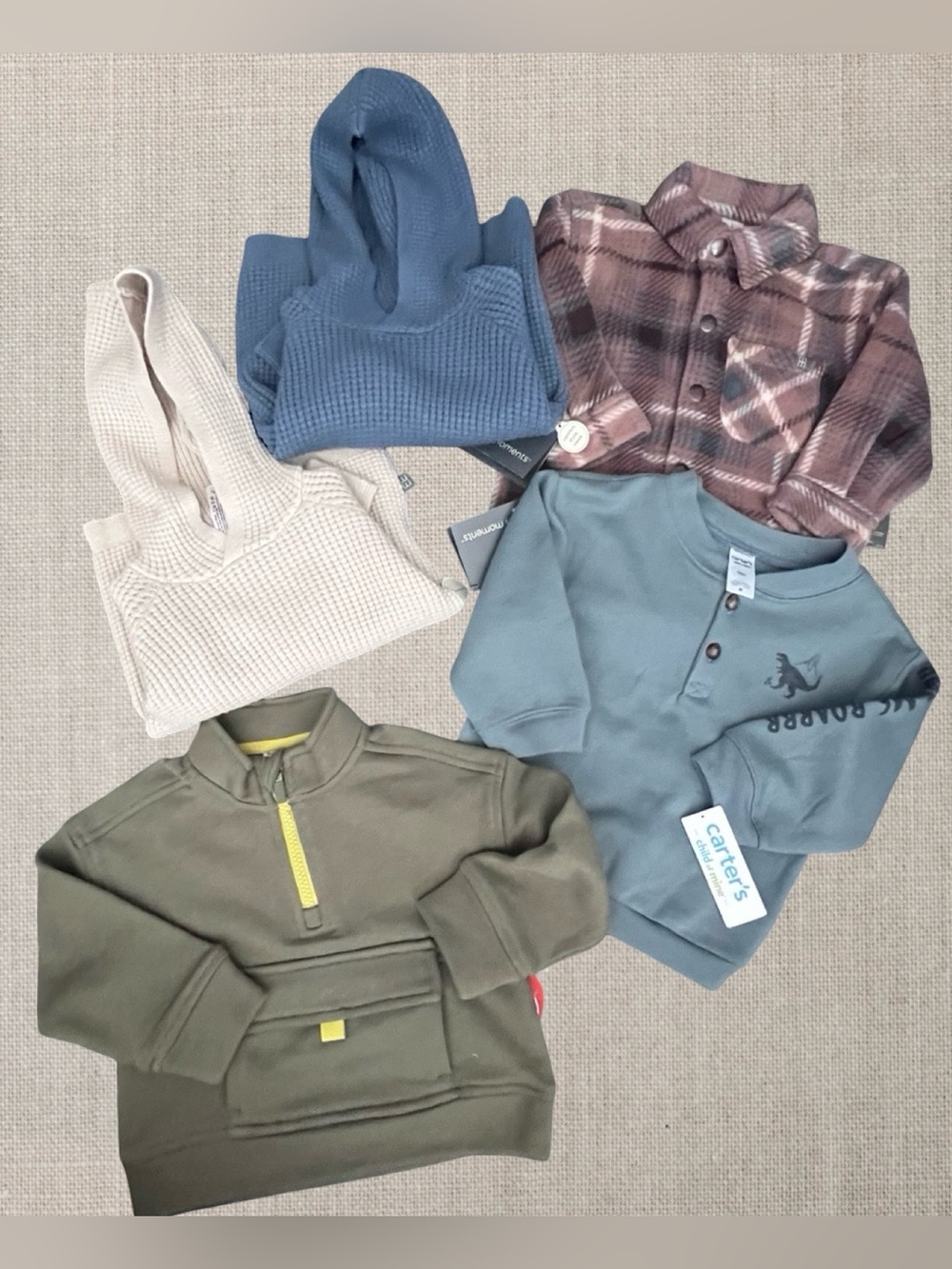 NWT Toddler Boys 18M Clothing Bundle Child of Mine Modern Moments Carter’s 5pc